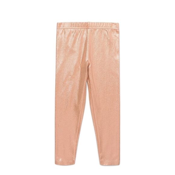 Girls Leggings, 2-Pack Pink and Rose Gold Leggings Size 6 - Picture 2 of 6